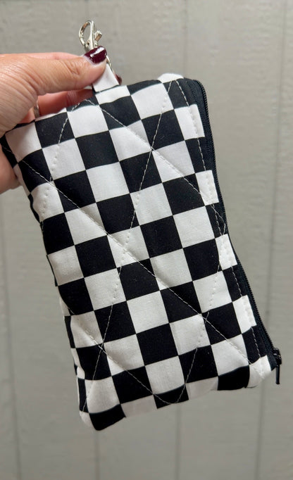 Checkered Cash Keeper – Quilted Money Pouch