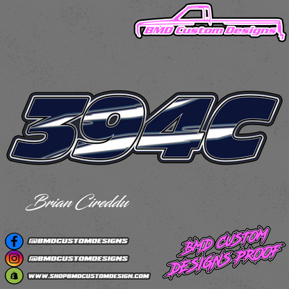 Drag Racing Name/Number Set