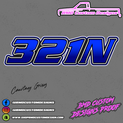 Drag Racing Name/Number Set