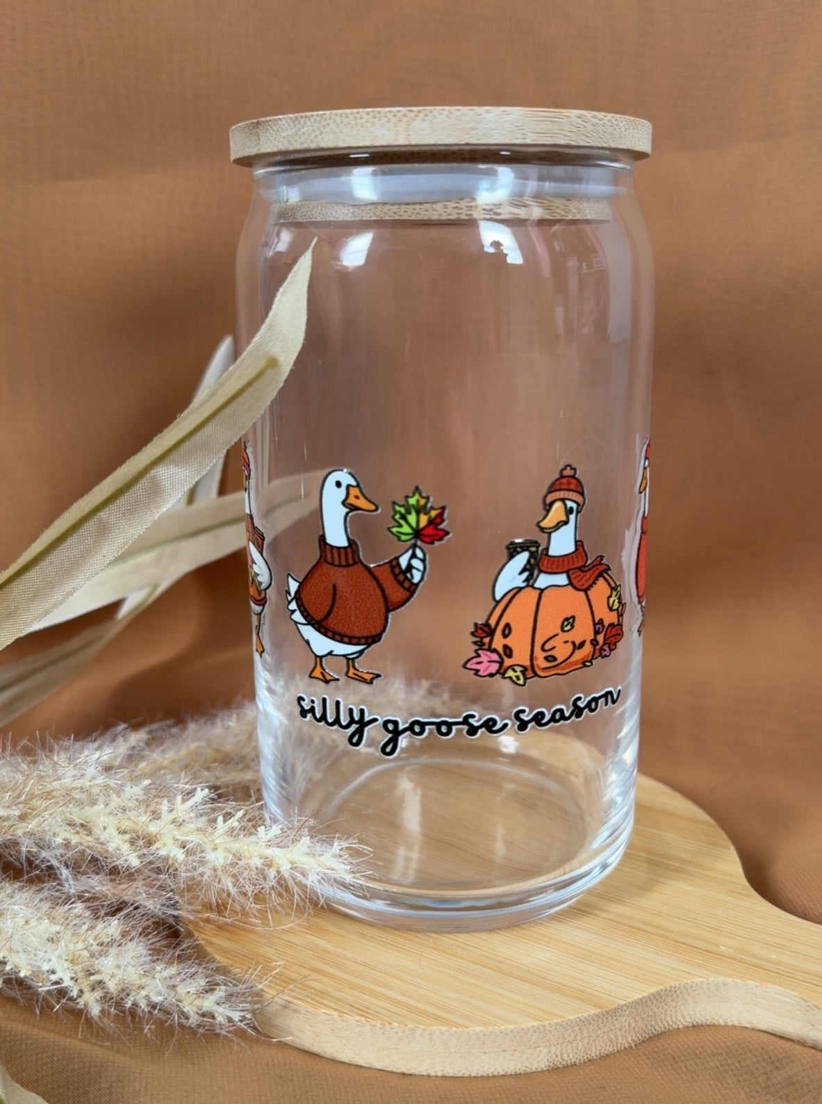 Stay Silly, Honey – 16oz Glass Cup 🍯🪿