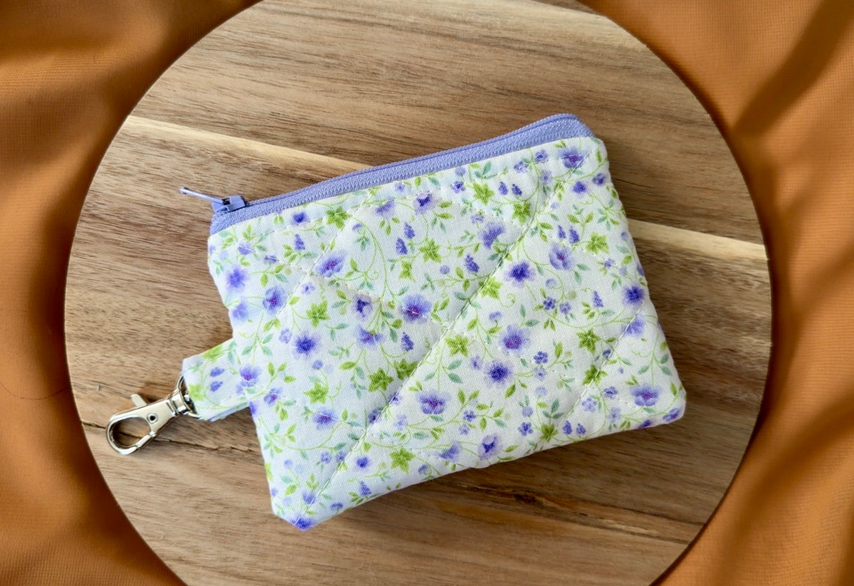 Lavender Meadow – Quilted Wallet Pouch