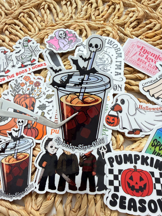 Spooky Sips Only – Sticker