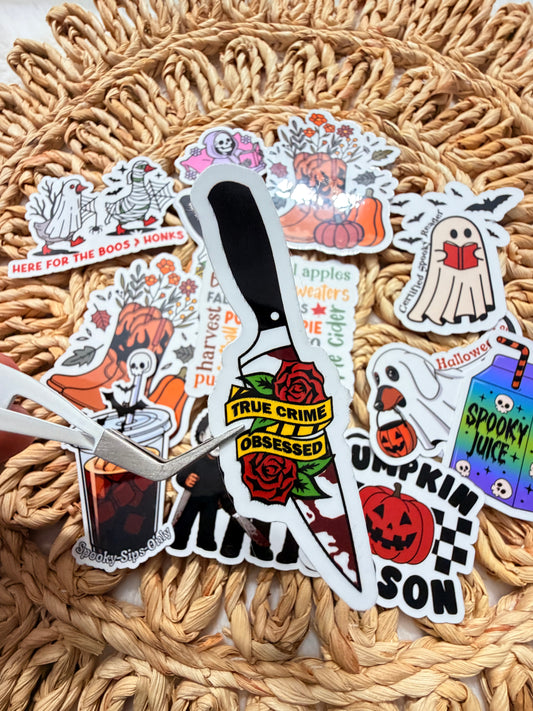 True Crime Obsessed Sticker