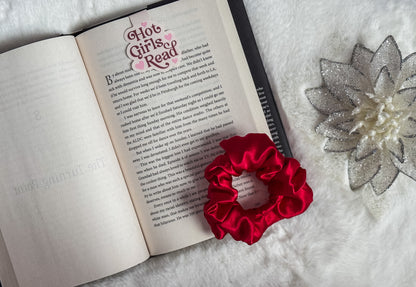 Ruby Luxe Silk Scrunchie