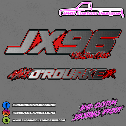 Drag Racing Name/Number Set